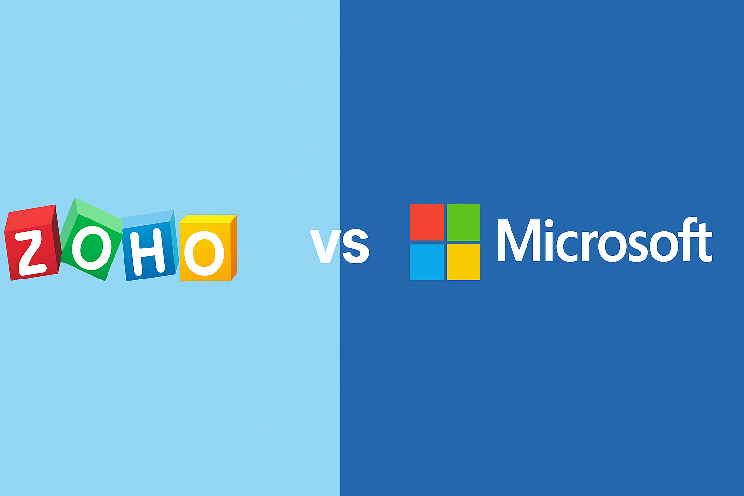 Zoho vs Microsoft 365 (2025): Full Comparison, Pricing & Verdict